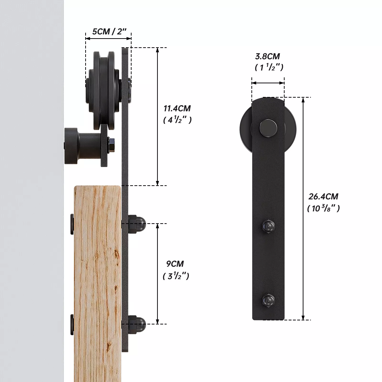 Barn Door Hardware 1.83m - Image 2