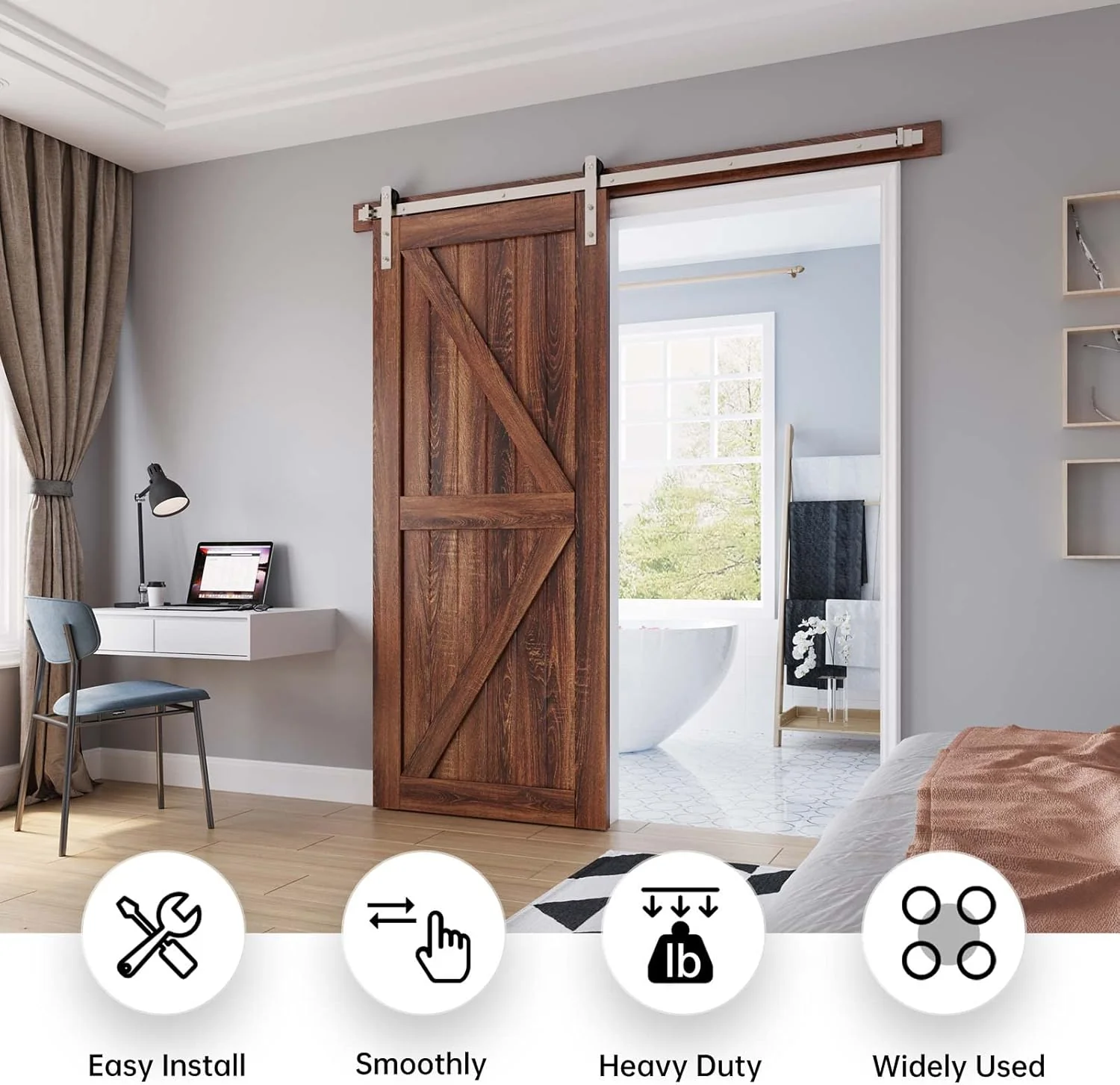 Barn door Hardware 1.85M Single Door - Image 4