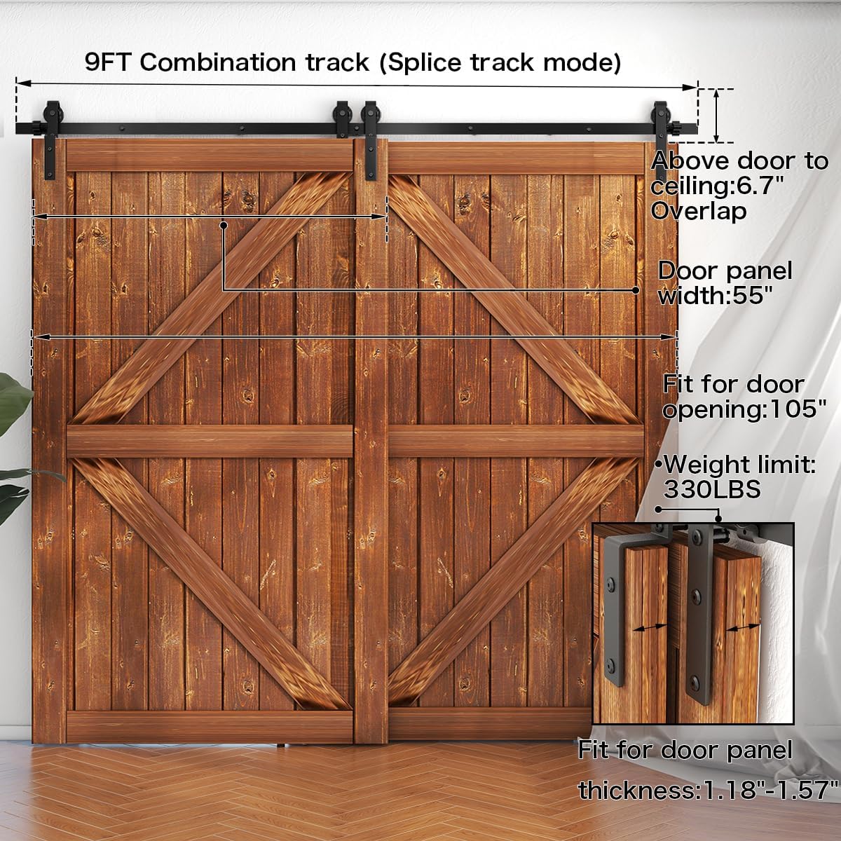 Barn Door Hardware 3m - Image 4
