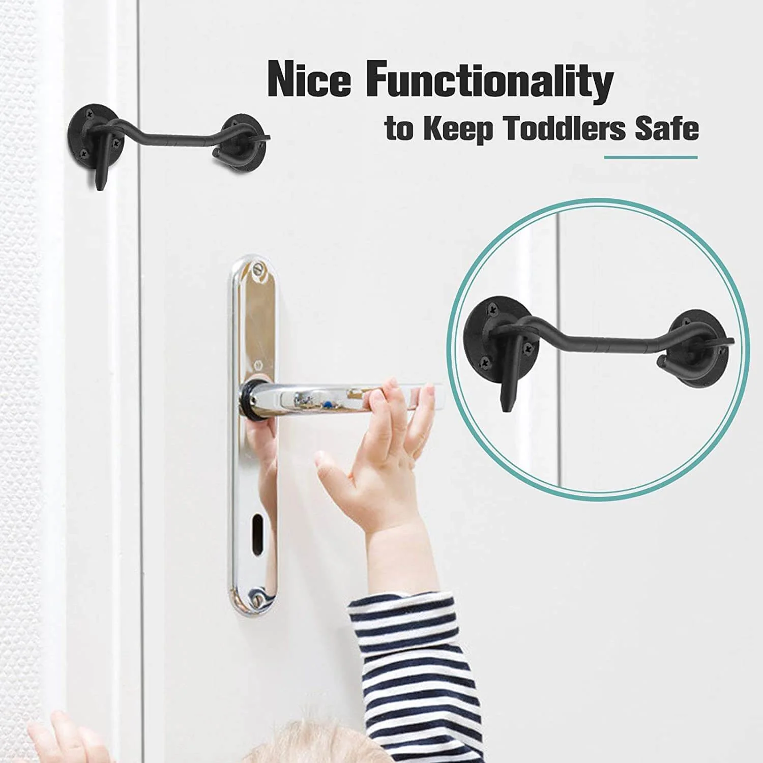 Barn Door Hardware Hook 2 4 '' Privacy Hooks - Image 3