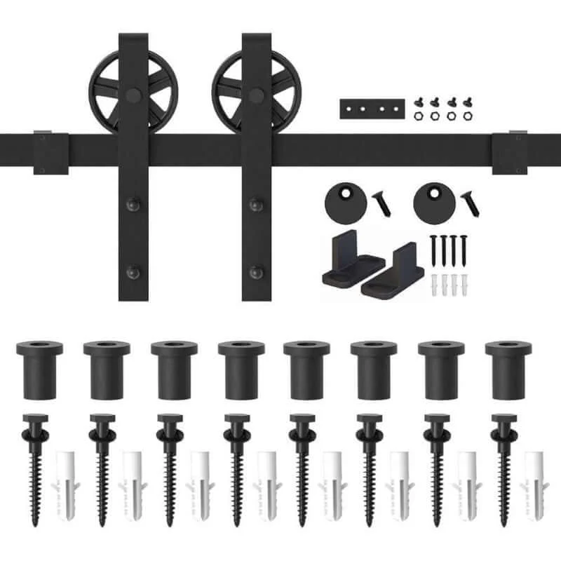 Barn Door Hardware I - Shaped Rollers Track Rail 2.5m - Image 2