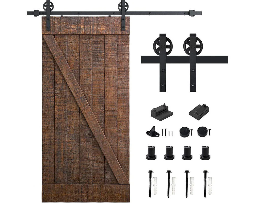 Barn Door Hardware I - Shaped Rollers Track Rail 2m - Image 11