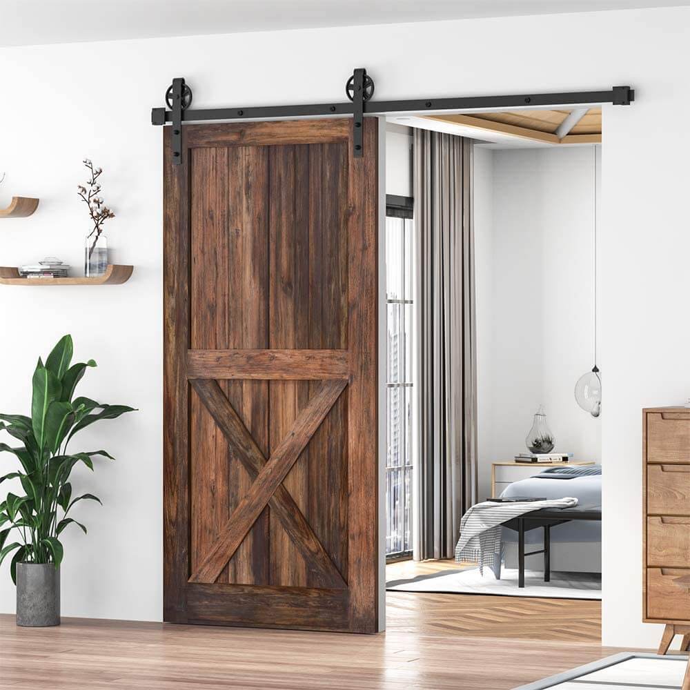 Barn Door Hardware I - Shaped Rollers Track Rail 2m - Image 6