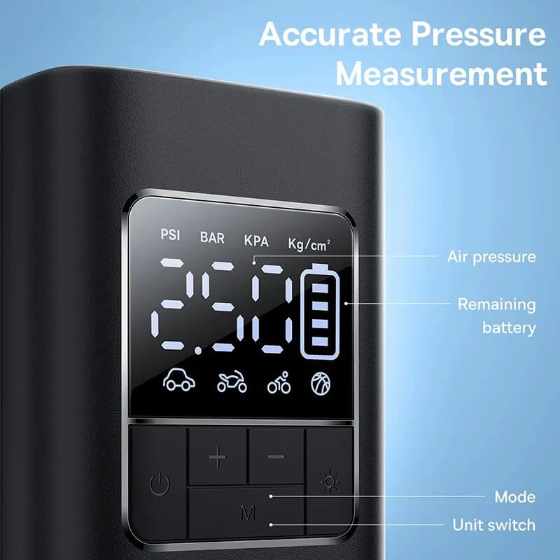 Baseus Car Air Inflator Portable Rechargeable With LCD Digital Display - Image 7