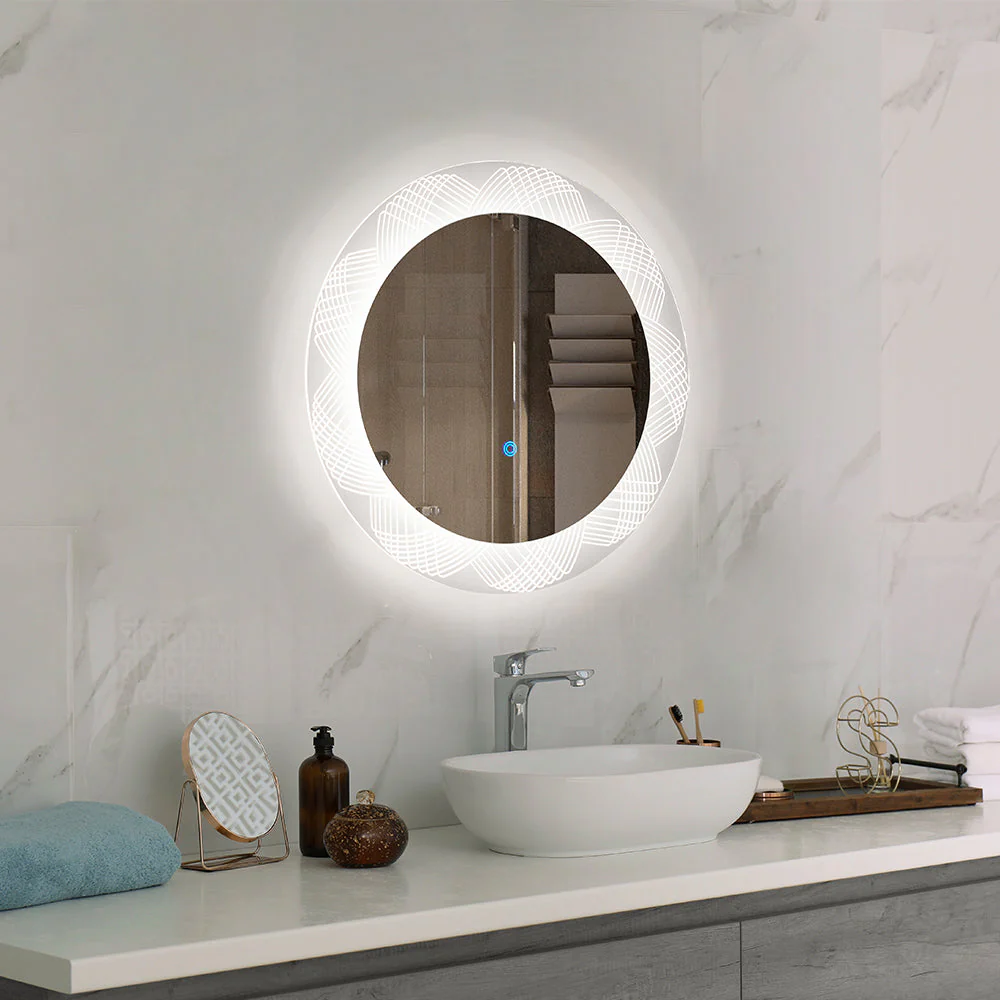 Bathroom LED Mirror Round Frameless 60CM - Image 3
