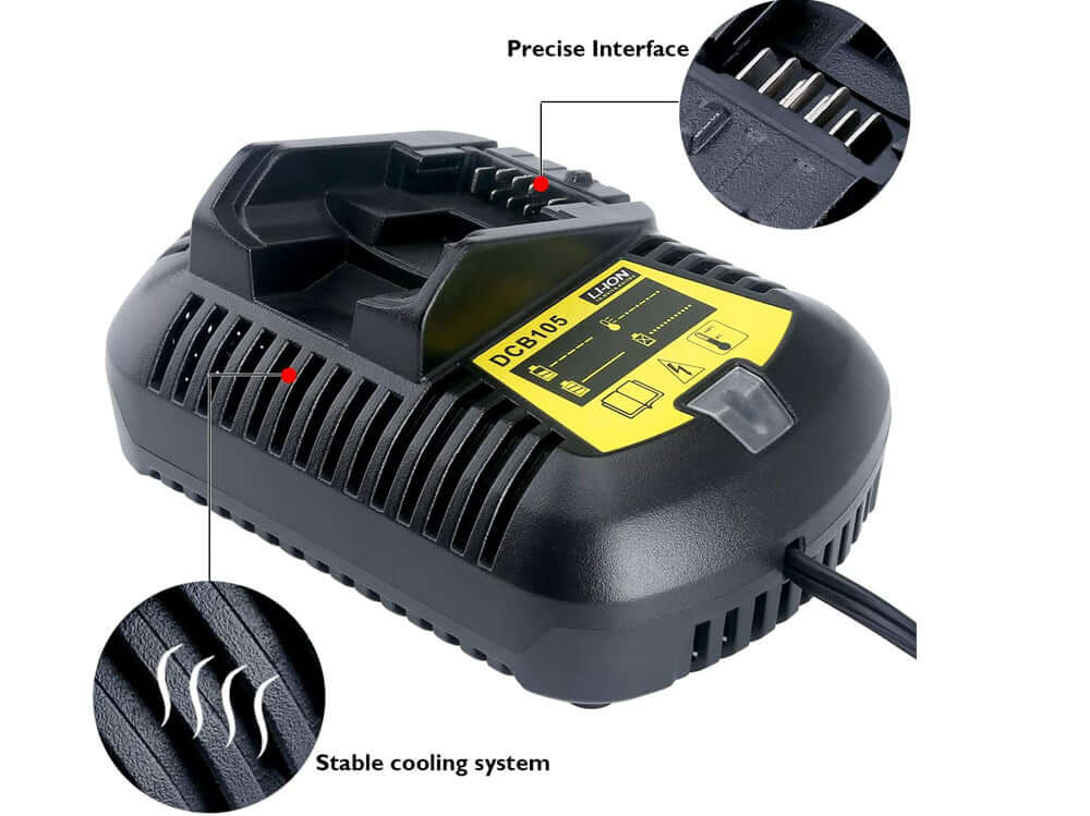 Battery Charger for Dewalt Dcb105 12V - 20V Replacement - Image 4