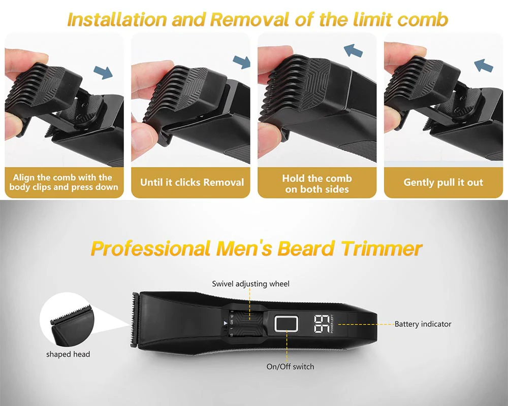 Beard Trimmer Hair Clippers Kit - Image 9