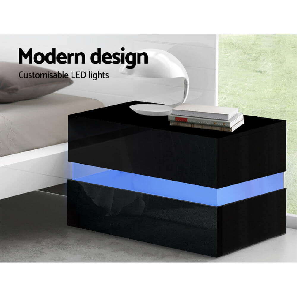 Bedside Table Drawers RGB LED Light - Image 2