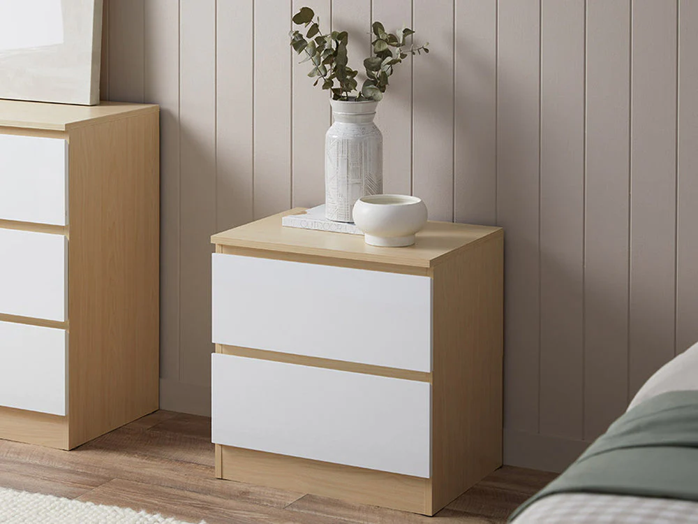 Bedside Table Nightstands with Drawer - Image 4
