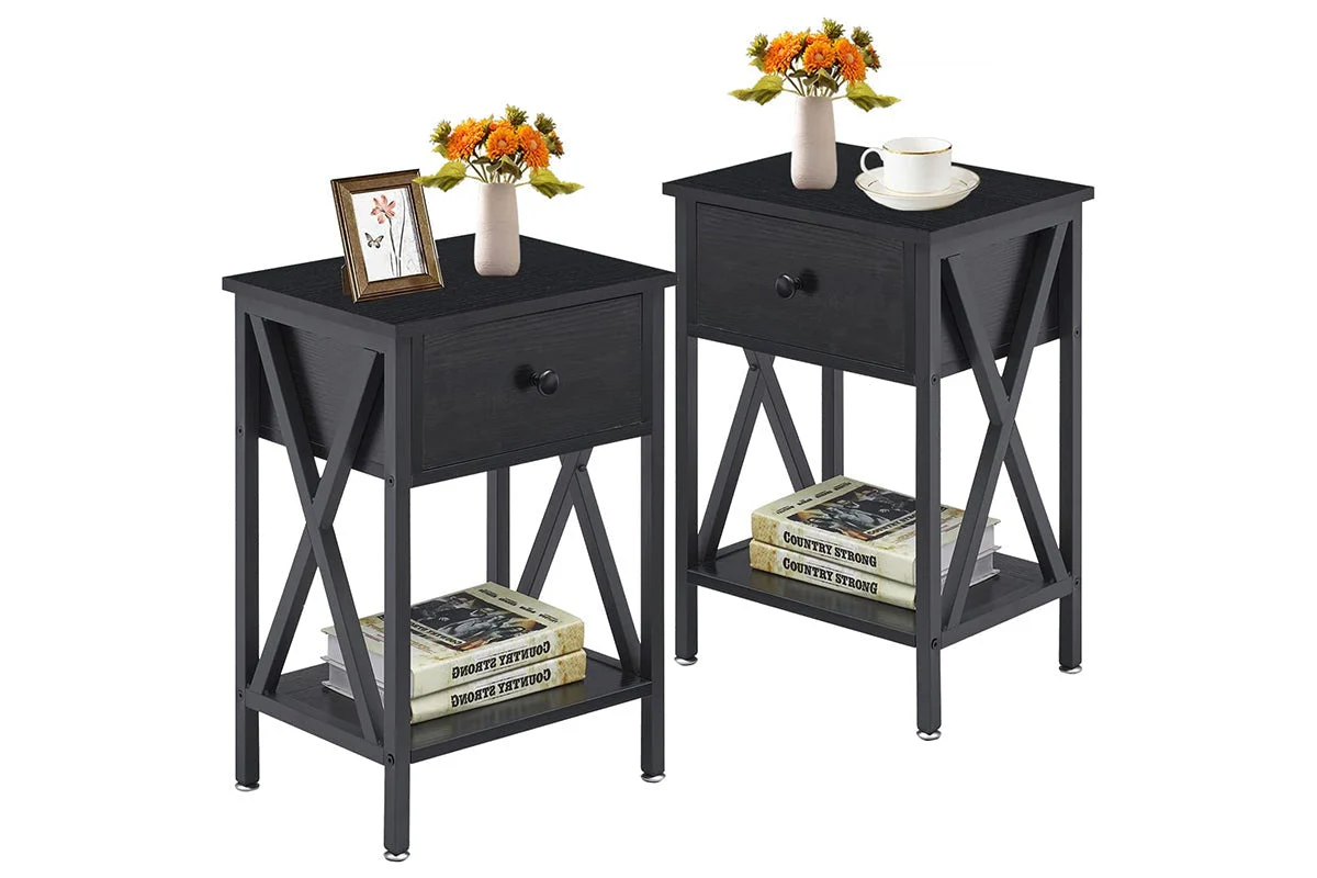 Bedside Table with Drawers - Image 17