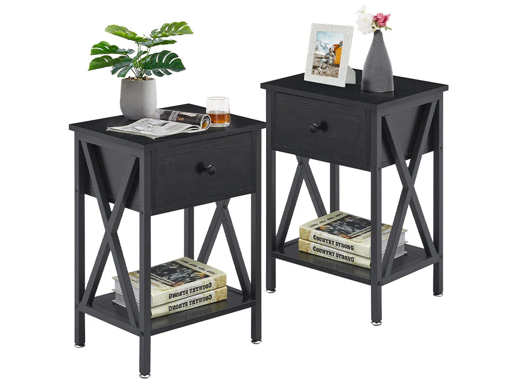 Bedside Table with Drawers - Image 18