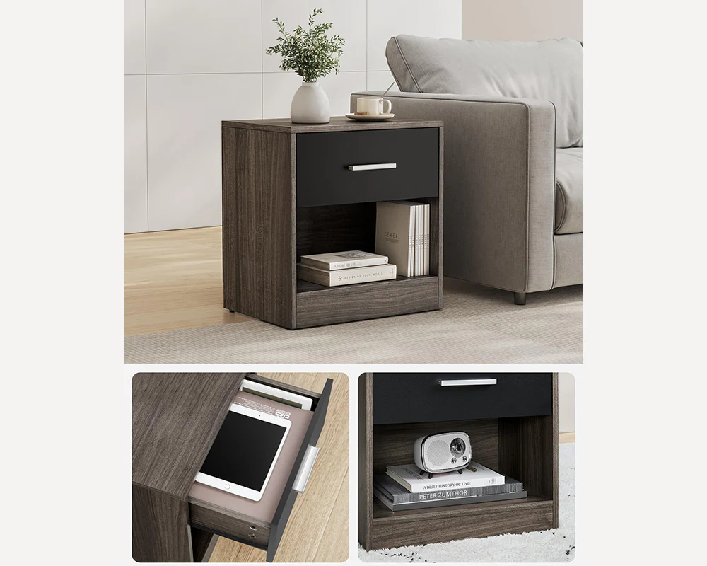 Bedside Table with Drawers - Image 17