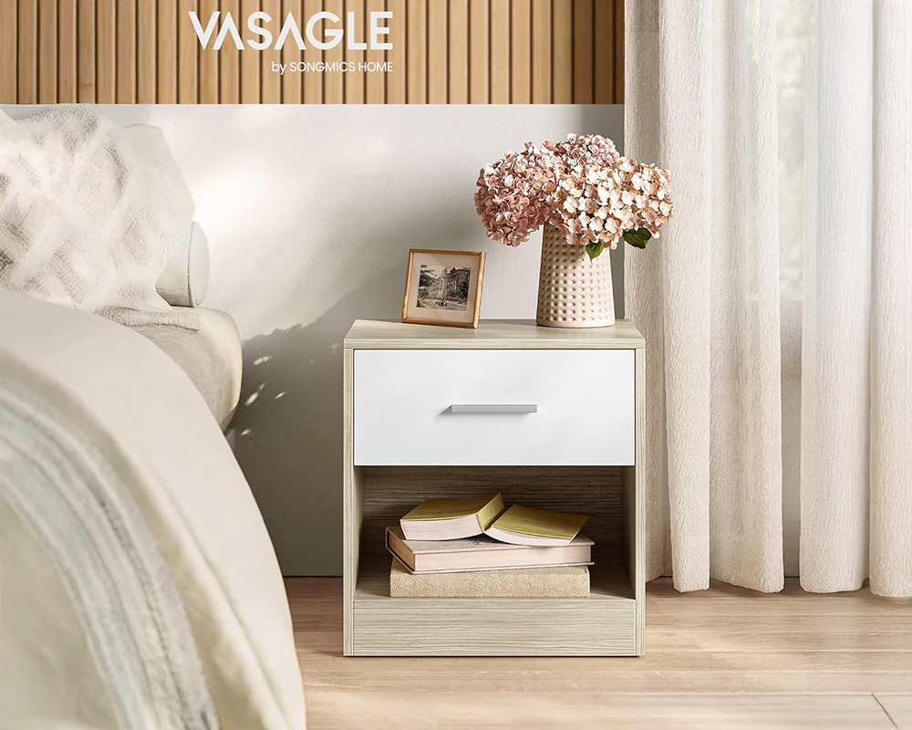 Bedside Table with Drawers - Image 6