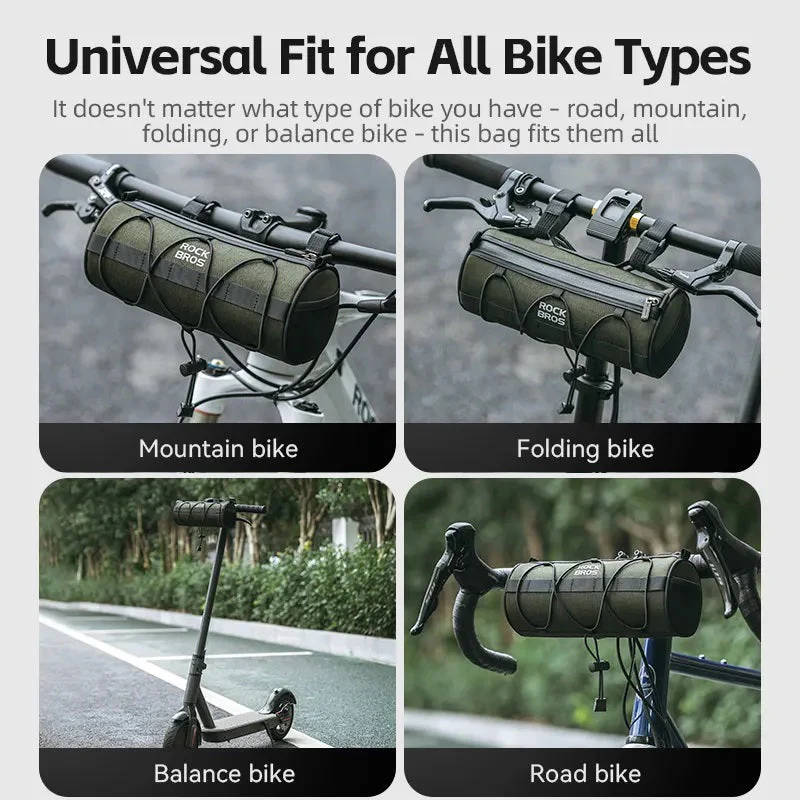 Bicycle Front Handlebar Cylinder Bike Storage Bag 2L - Image 7