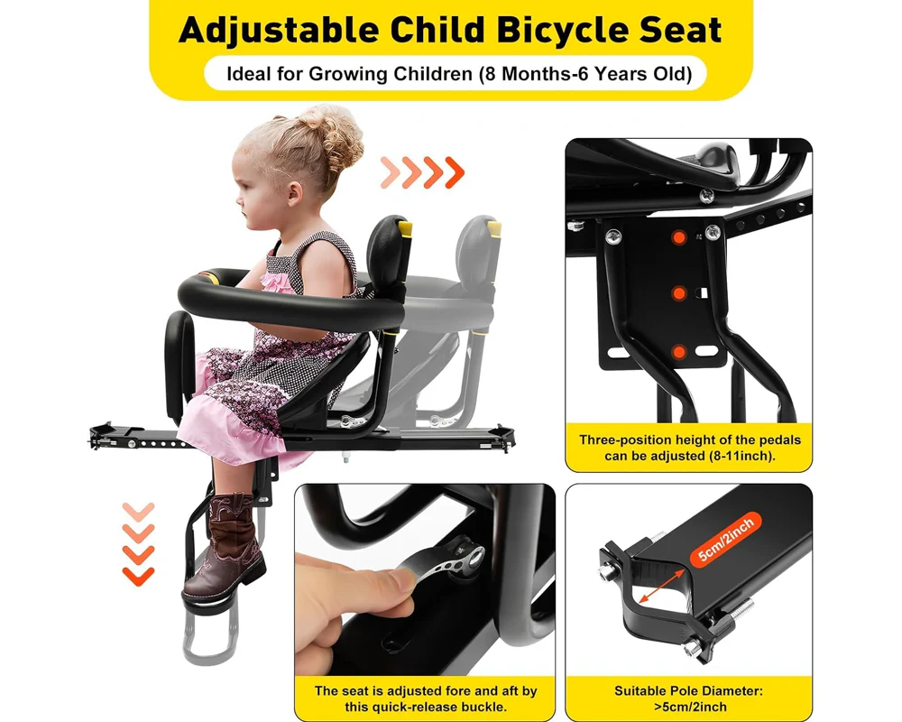 Bicycle Kids child Front Baby Seat bike Carrier - Image 10