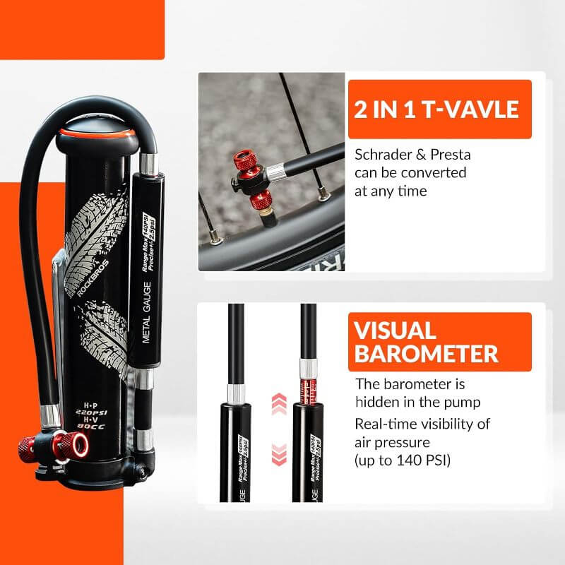 Bicycle Mini Hand Pump Air Inflator Hight Pressure Portable AV/FV - Image 7