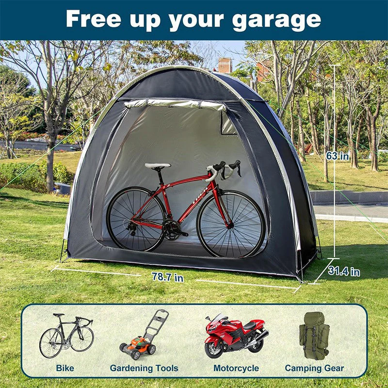 Bicycle Shelter Outdoor Bike Cave Garden Bike Storage Shed Travel Tent - Image 7