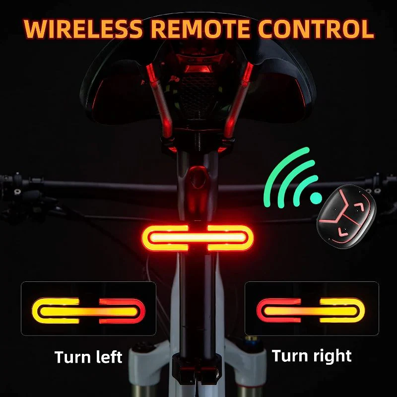 Bike Bicycle Smart Brake Back Tail light with Wireless Remote - Image 2