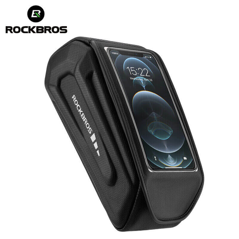 Bike Bicycle Top Tube Front Frame Bag Phone Mount Holder Waterproof 1.7L - Image 2
