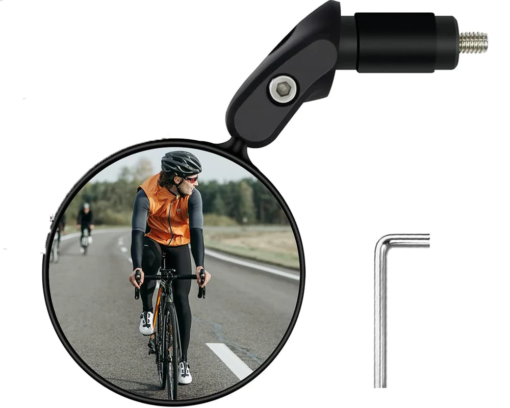 Bicycle Rear View Mirror Adjustable Handlebar Mounted Convex Mirror - Image 8