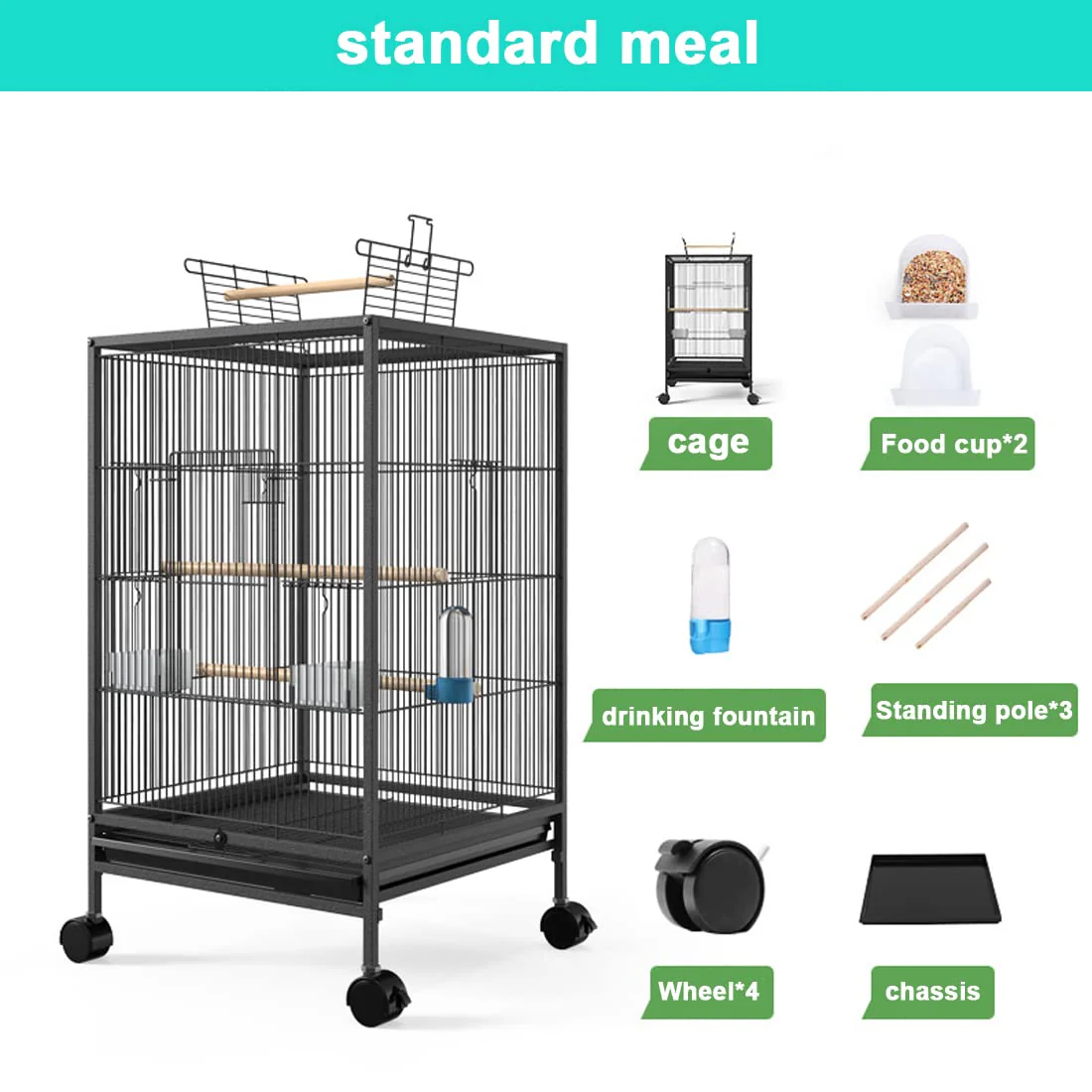 Bird Cage Parrot Aviary Perch Carrier - Image 4