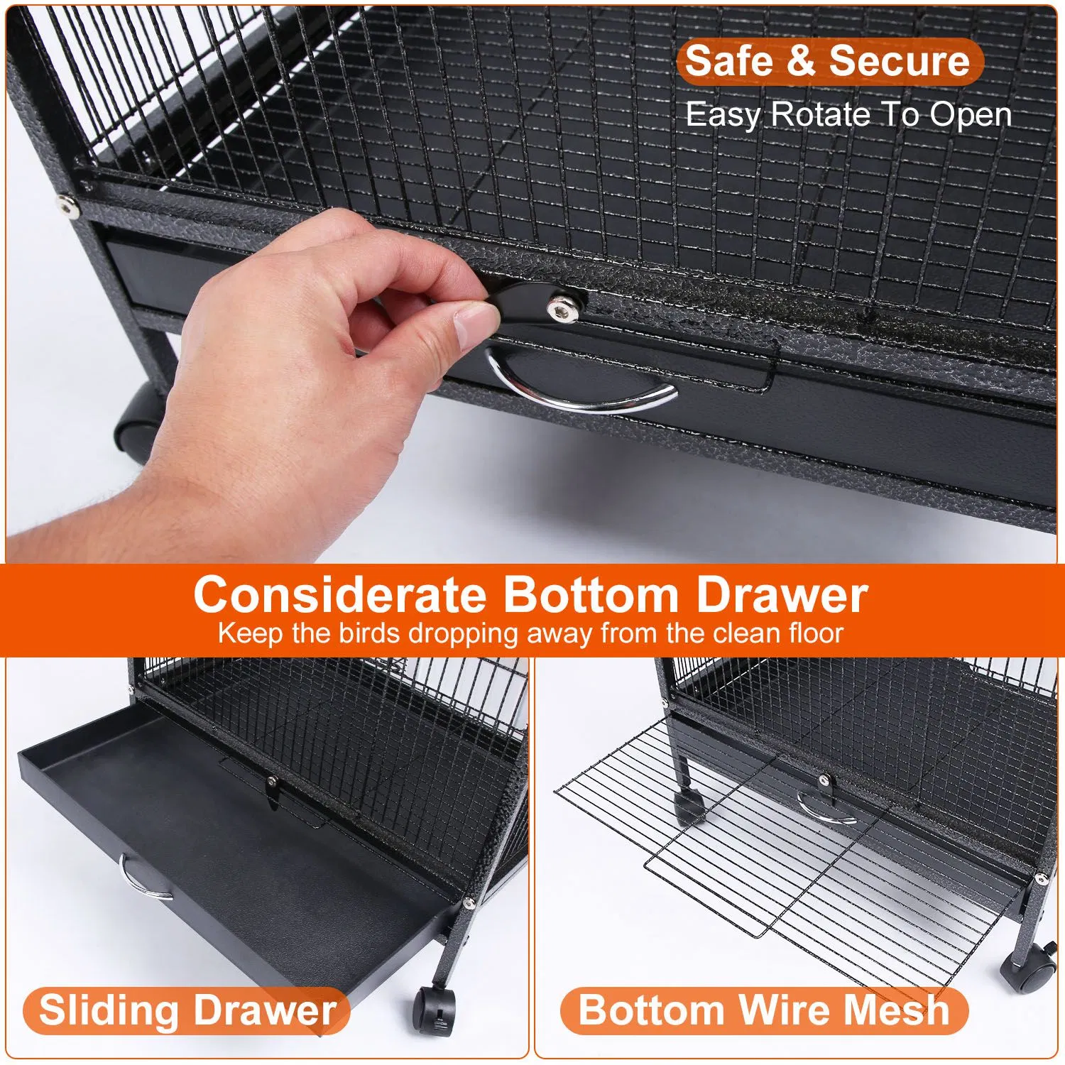 Bird Cage Parrot Aviary Perch Carrier - Image 10