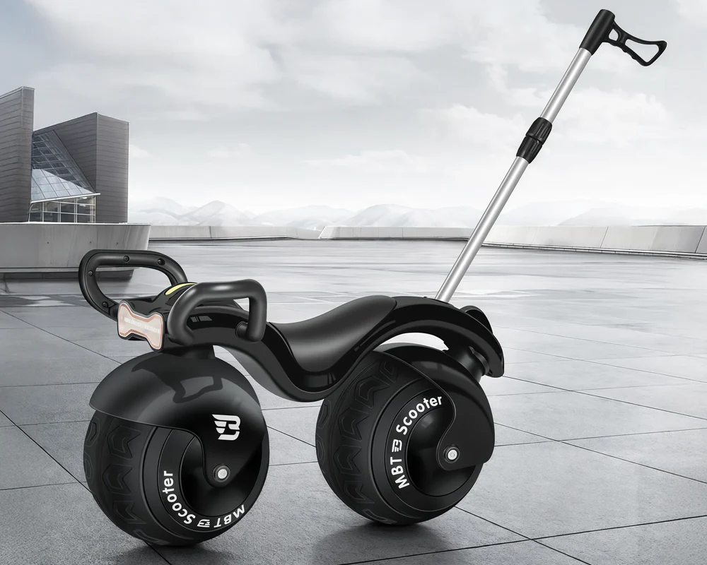 Ride-On Balance Bike with Music and Parent Push Bar - Image 4