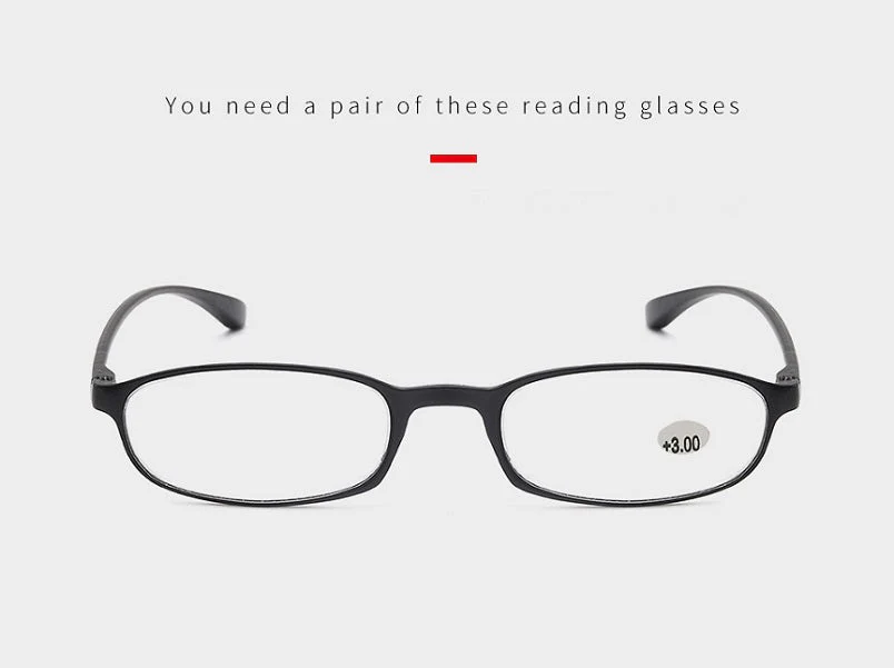Black 4.0 Reading Glasses Readers Rectangular Business Plastic Frame Unisex - Image 6