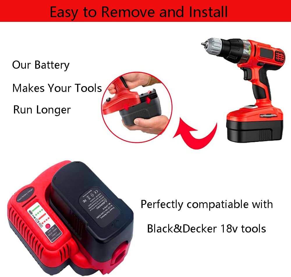 Black & Decker FIRESTORM 18V A1718 HPB18 Replacement Battery - Image 5