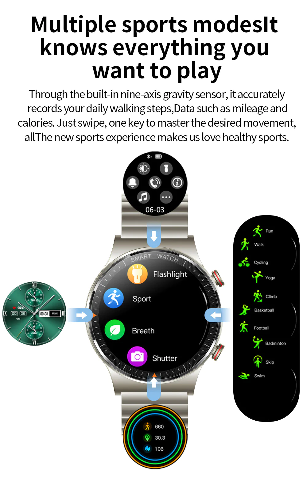 Black Smart Watch Leather Strap-Christmas Gift - Image 8