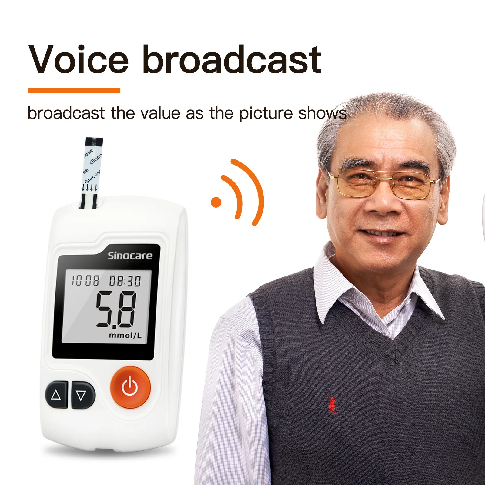 Sinocare GA-3 Blood Glucose Meter Blood Sugar Monitor - Image 9