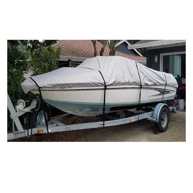 Boat Cover Trailerable Heavy Duty Boat Cover Silver 17Ft to 19FT - Image 4