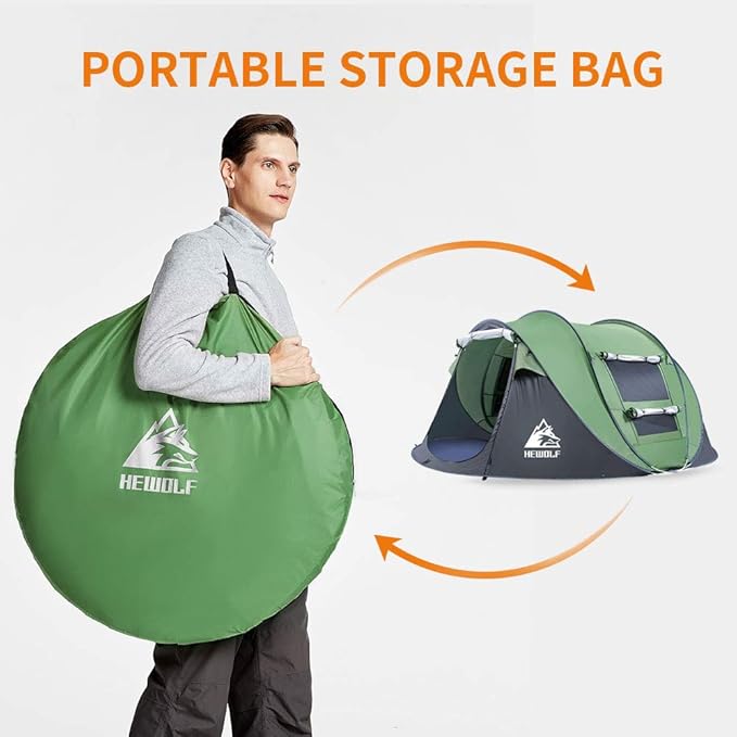 Boat-Shaped Pop-Up Camping Tent Large 280(L) x 200 (W) x 120(H)cm - Image 10