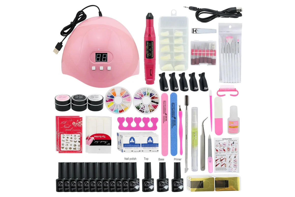 LED Auto Lamp UV Gelish Kit Set Gel Nail Dryer Polish - Image 3