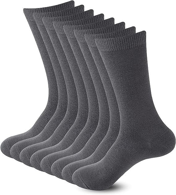 Business Socks Crew Socks Grey (12 Pairs) Men's Dress Socks - SIZE7-10 - Image 2