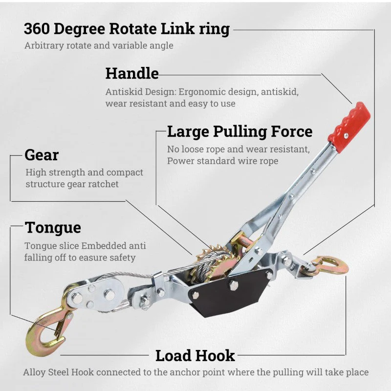 Cable Winch Wire Power Puller 2T / 4000lb - Image 5