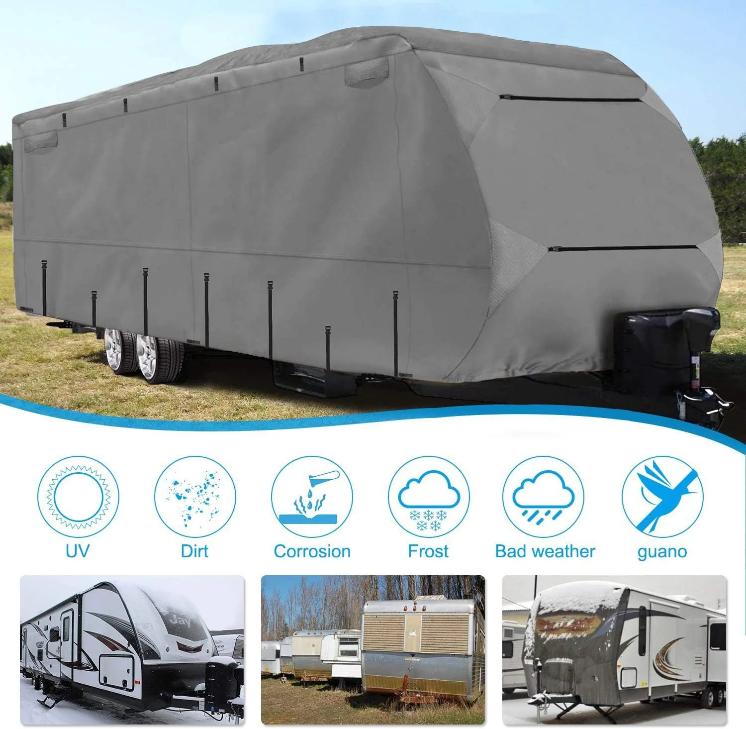 Camper Caravan Cover 16ft to 18ft RV Cover - Image 6