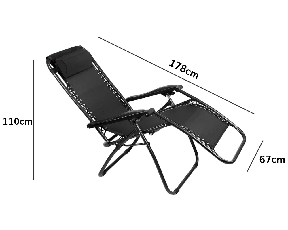 Camping Chair Zero Gravity Reclining Outdoor Garden Beach Chair - Image 2