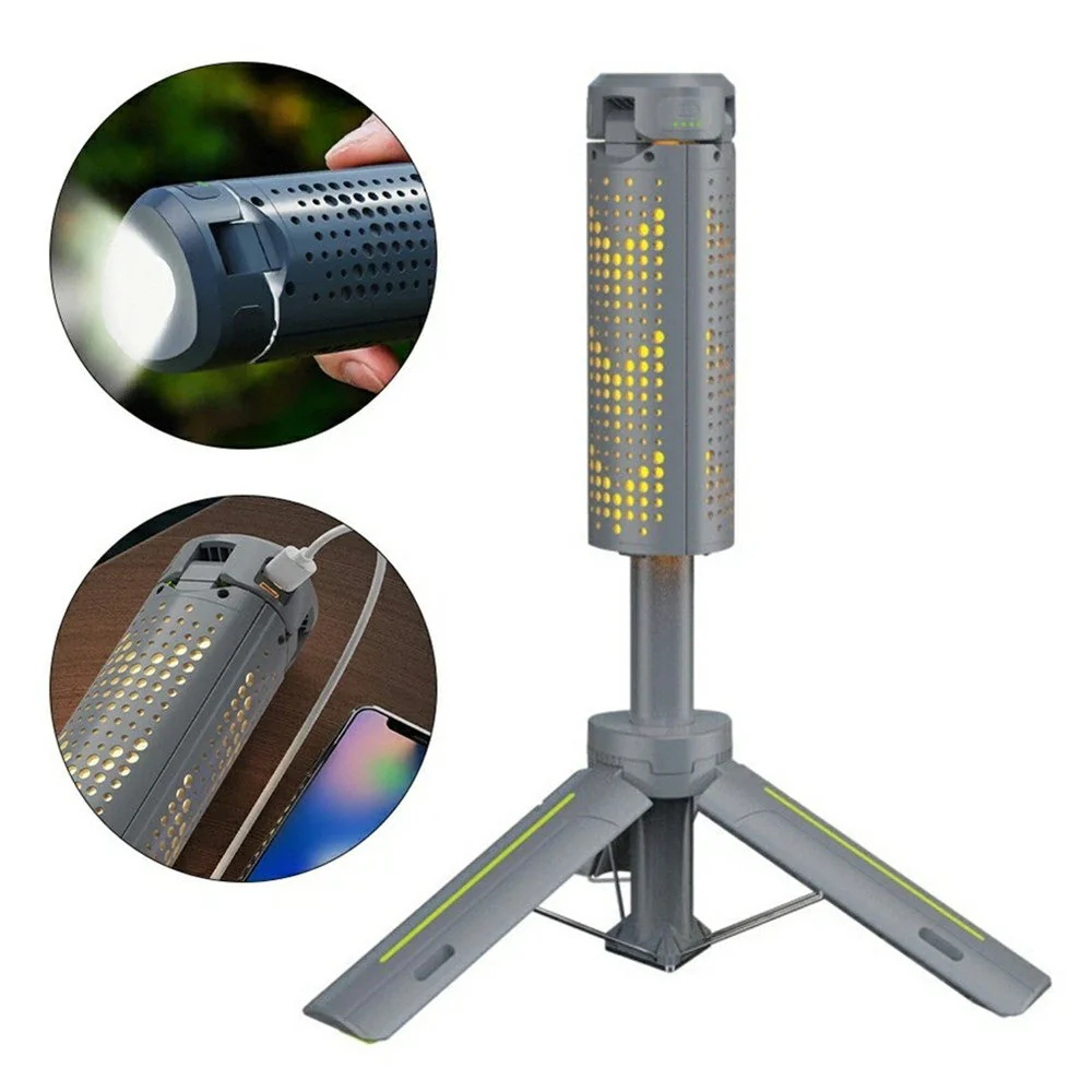Camping Lantern Rechargeable 360° Rotatable Foldable Outdoor Light with Tripod - Image 3