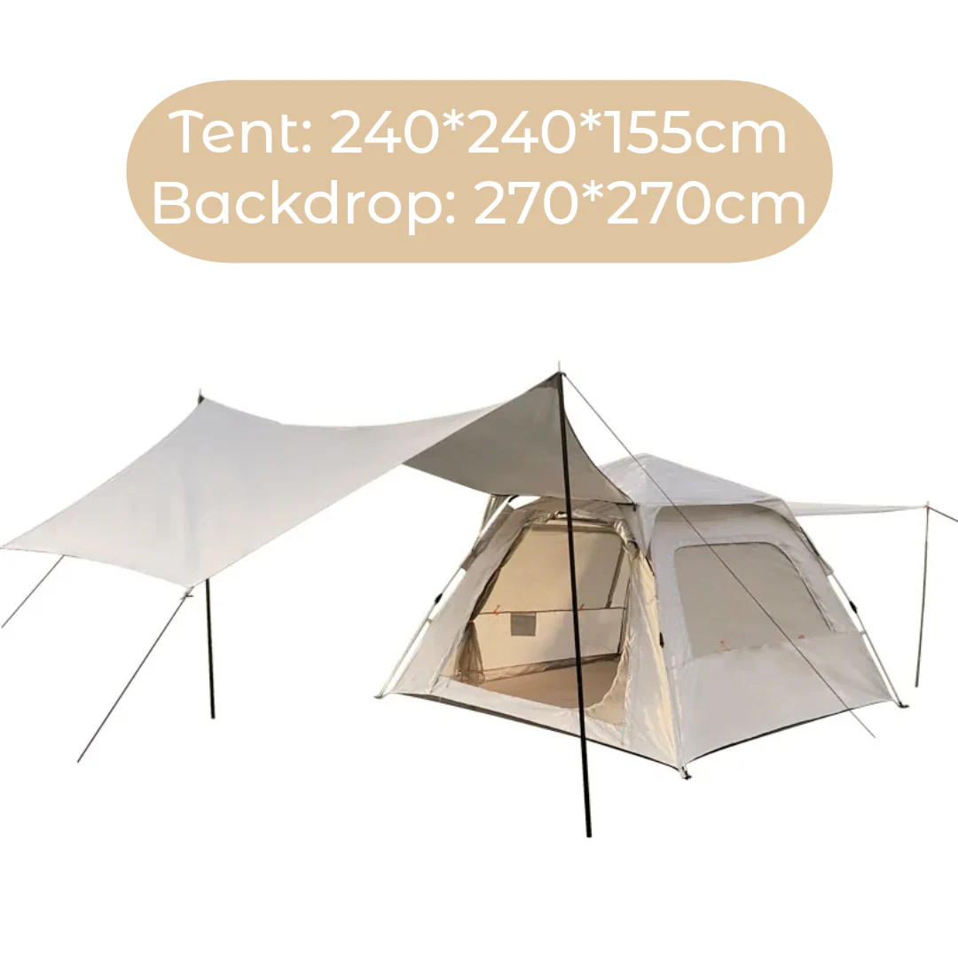 Camping Tent With Canopy 3-5 Person Tent - Image 12