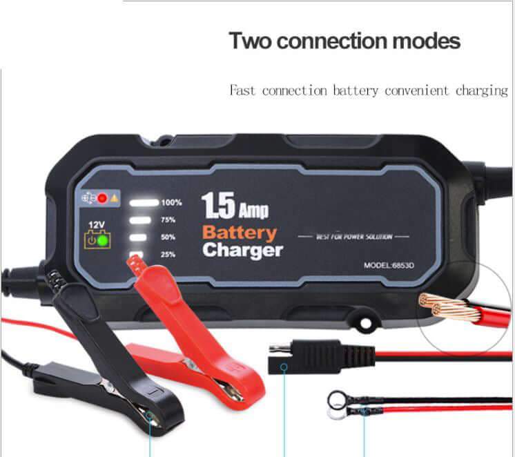 Car Battery Charger 12V 1500mA Smart Battery Charger - Image 9