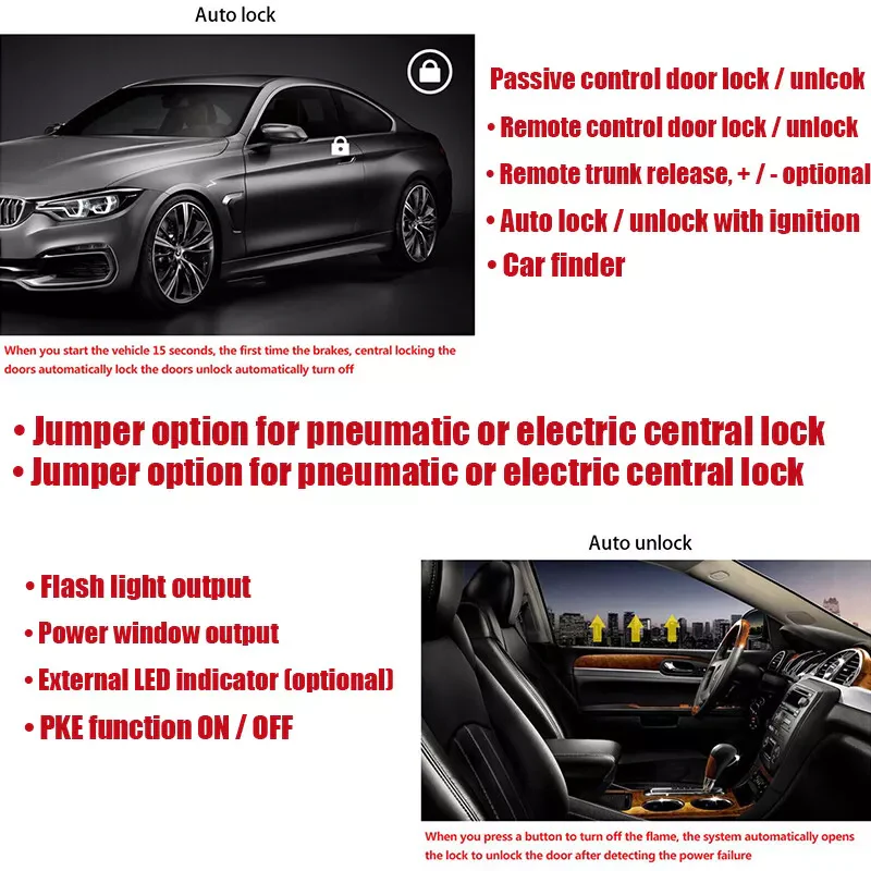 Car Keyless Entry Security System Remote Control Door Central Lock Locking Kit - Image 8
