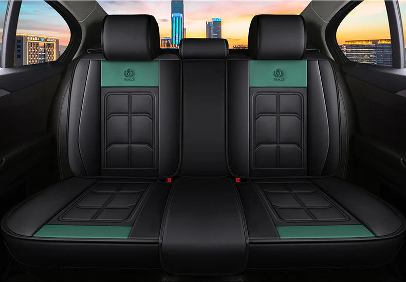 Car Seat Cover Faux Leather Cushion 5 Seater Full Set Front Rear Premium Quality - Image 2