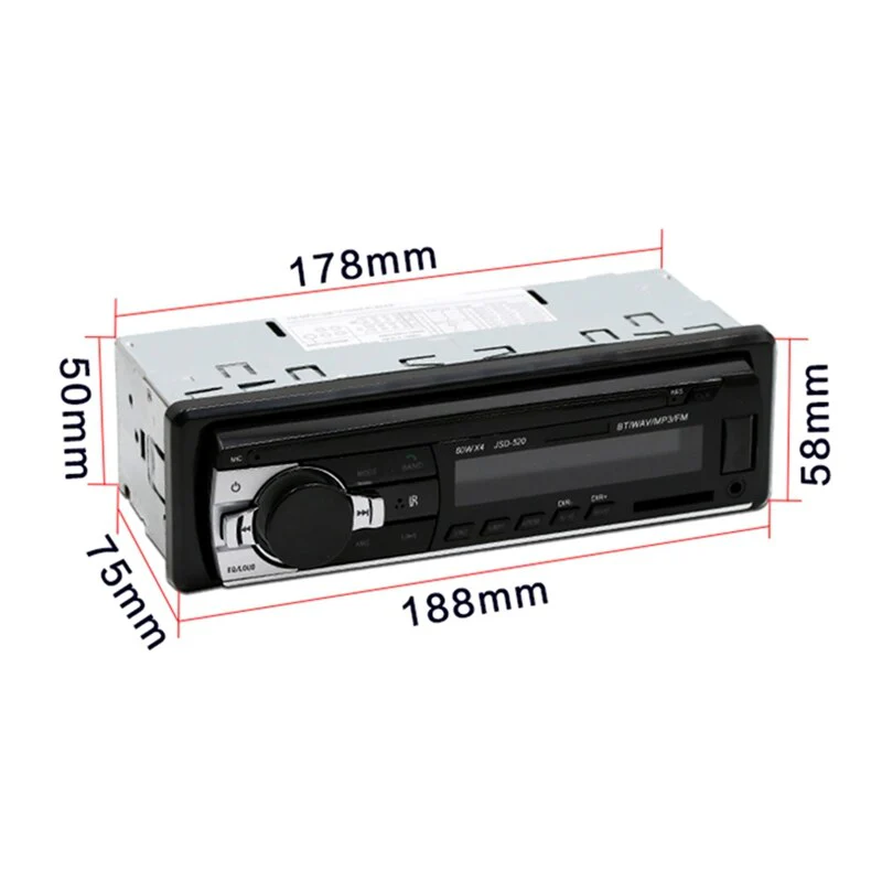 Car Stereo JSD-520 Bluetooth SD USB MP3 FM AUX receciver - Image 4