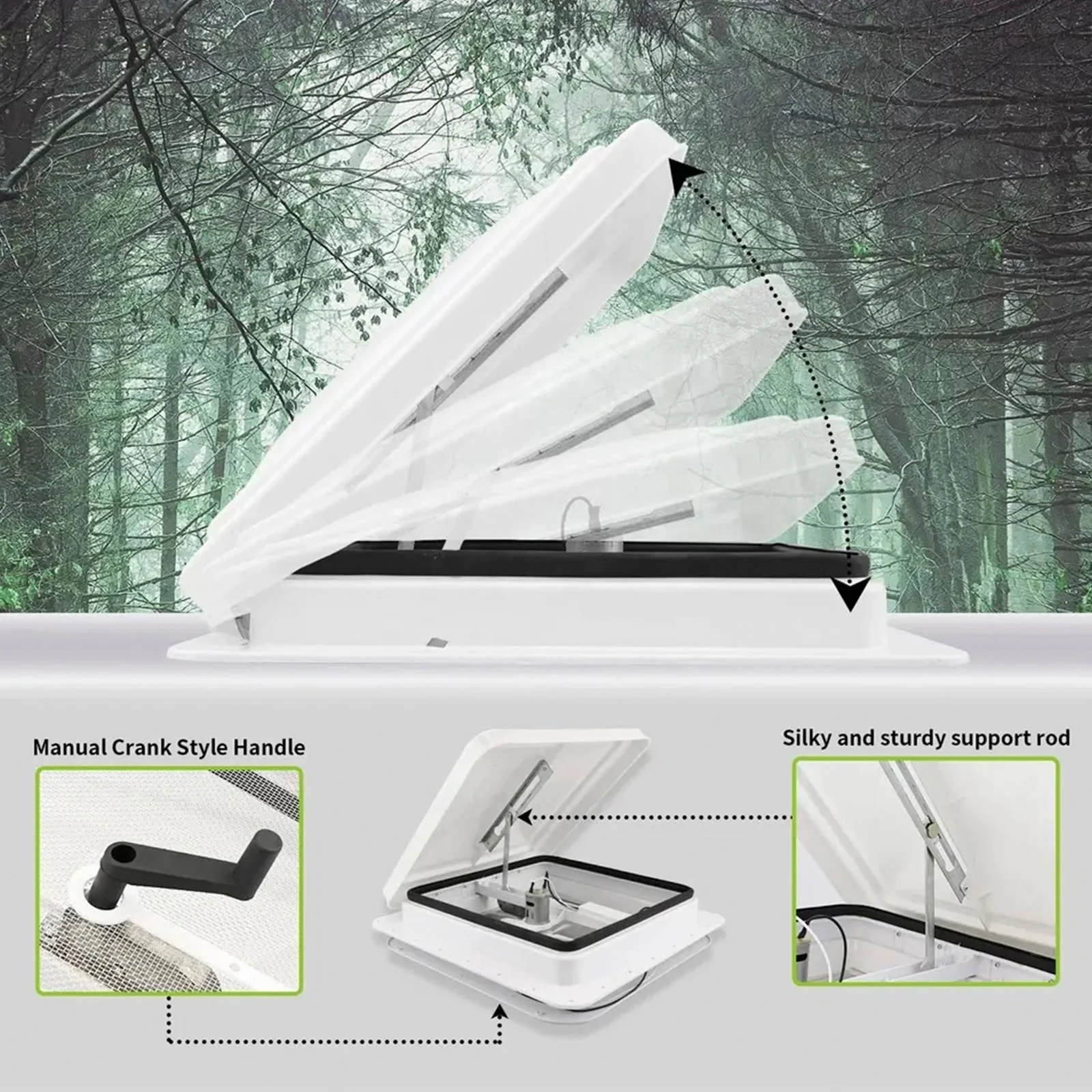 Caravan Roof Vent RV Shower Hatch - Image 11