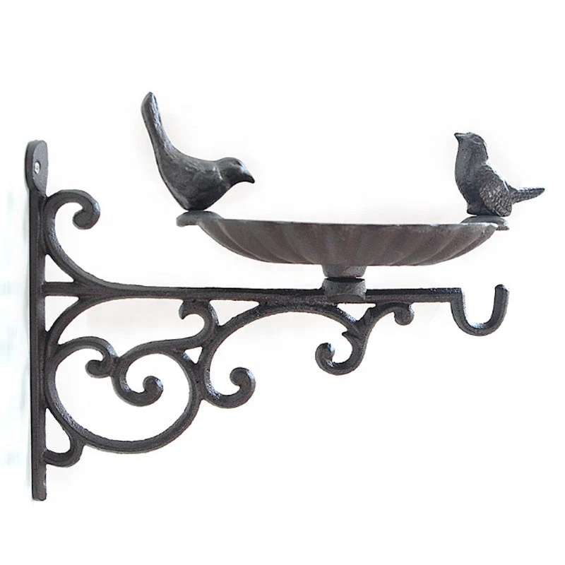 Cast Iron Rustic Brown Two Birds Bath - Image 7