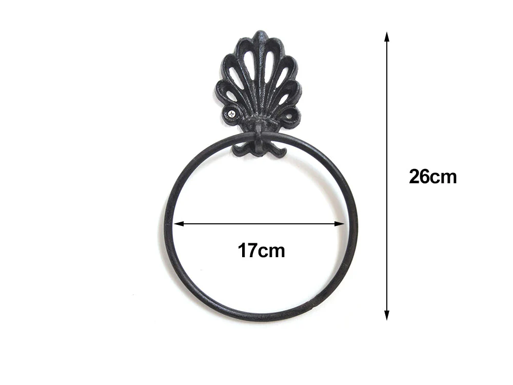 Cast Iron Towel Ring Retro Towel Rack - Image 4