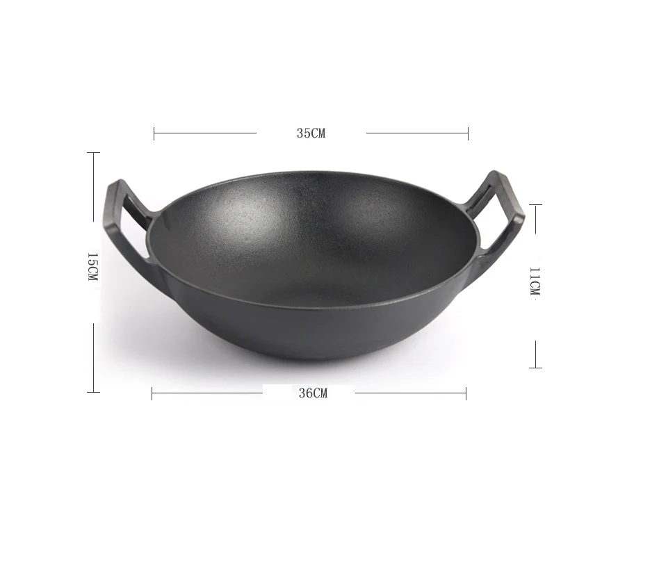 Cast Iron Wok Pan 36CM - Image 4