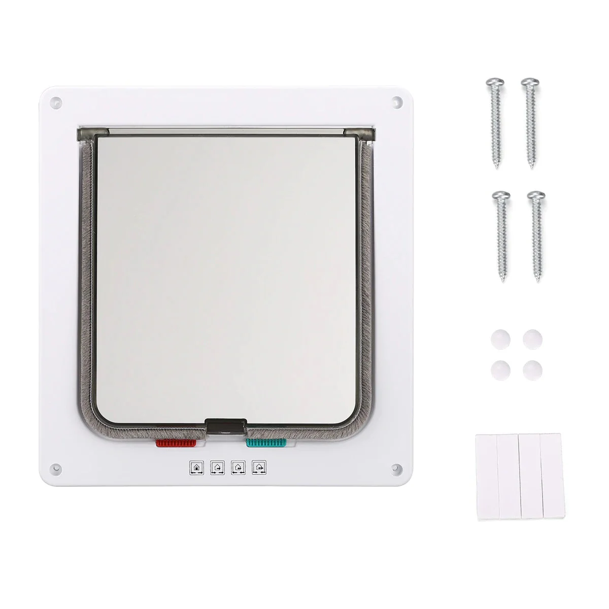 Cat Door 4 Ways Round Lockable Pet Dog Flap Cat Door - Image 13