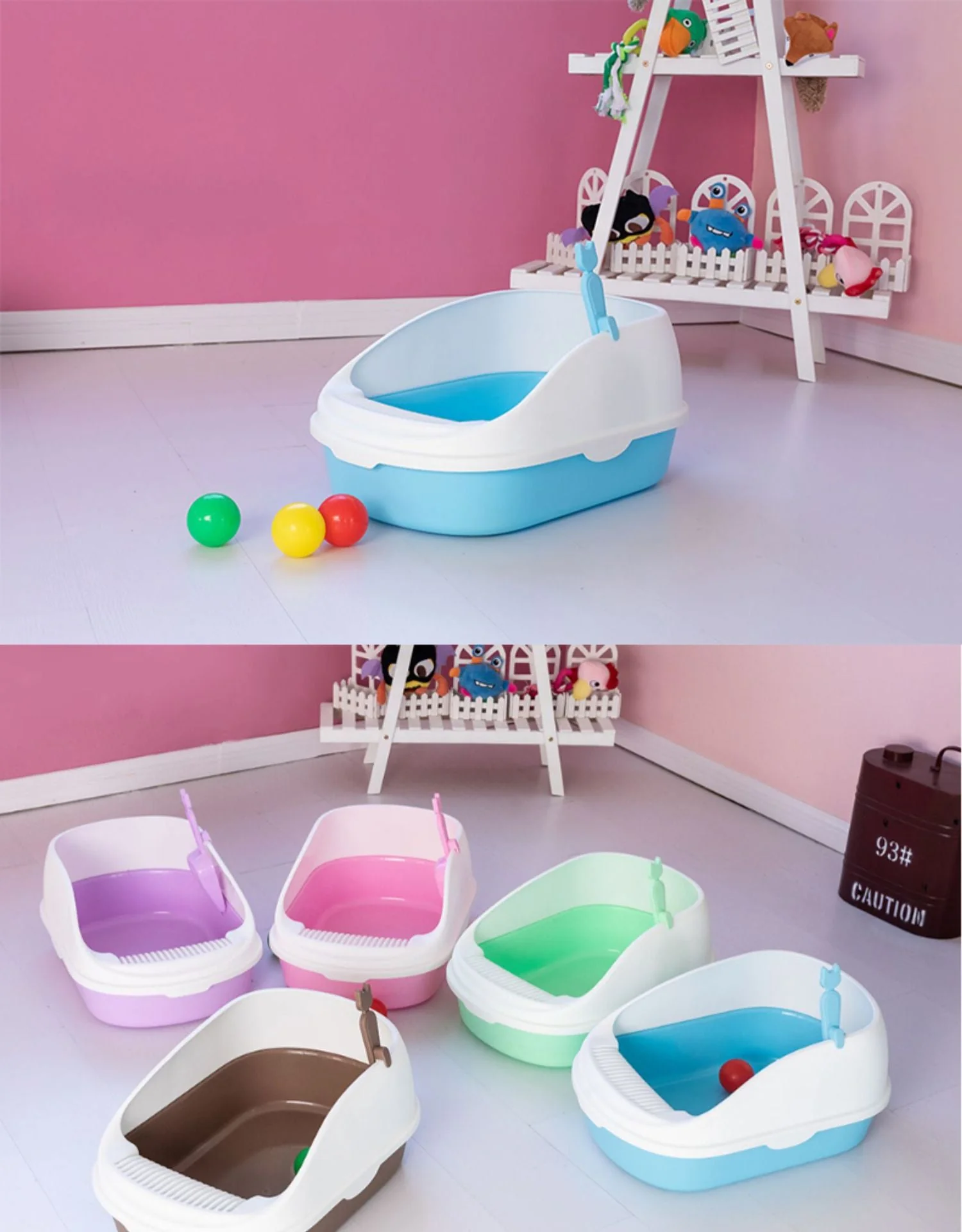 Cat Kitty Litter Tray with Scoop - Image 3